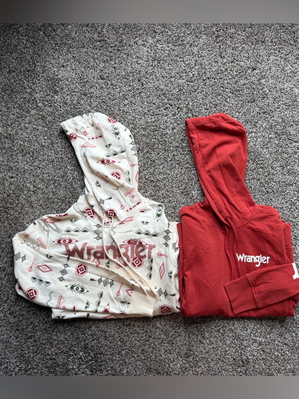 Wrangler Kids Red Top with Cream Patterned Pajama Bottoms